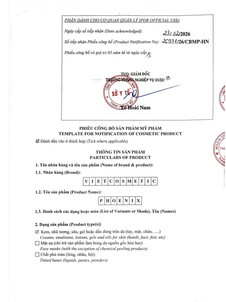 Giấy phép Sở Y Tế Phoenix